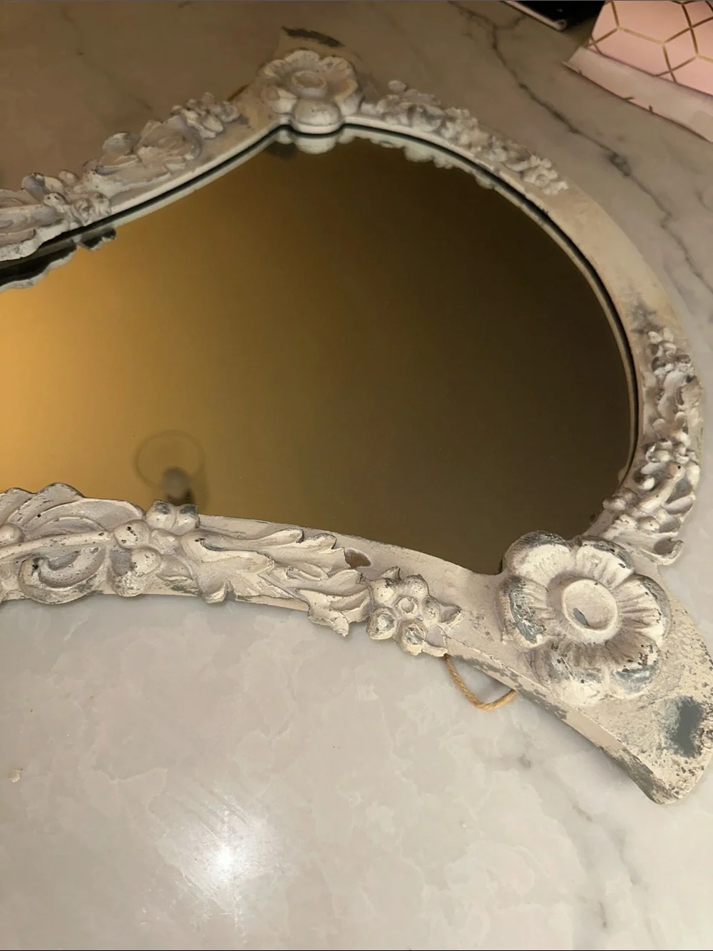Anthropologie French shield Mirror RARE